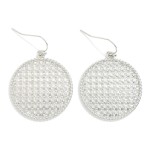 Wholesale studded Metal Disc Drop Earrings L