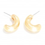 Wholesale cast Metal Pinched Hoop Earrings D