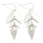 Wholesale linked Metal Leaf Drop Earrings L