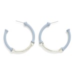 Wholesale matte Metal Bamboo Hoop Earrings D
