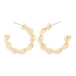 Wholesale crimped Metal Hoop Earrings D