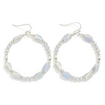 Wholesale faceted Bead Hoop Drop Earrings L