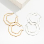 Wholesale layered Hammered Metal Geometric Hoop Earrings D
