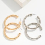 Wholesale twisted Metal Hoop Earrings D