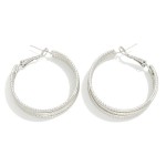 Wholesale layered Twisted Metal Hoop Earrings D