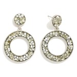 Wholesale jeweled Hoop Drop Earrings L