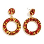 Wholesale jeweled Hoop Drop Earrings L