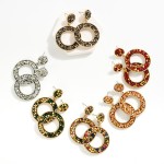 Wholesale jeweled Hoop Drop Earrings L