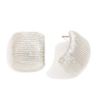 Wholesale chunky Textured Metal Cuff Drop Earrings L