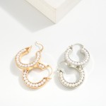 Wholesale metal Hoop Earrings Pearl Details D