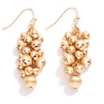 Wholesale linked Metal Bead Drop Earrings L