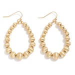 Wholesale metal Beaded Teardrop Drop Earrings L