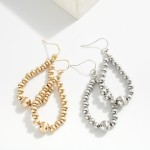 Wholesale metal Beaded Teardrop Drop Earrings L