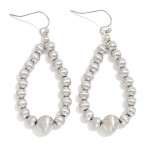 Wholesale metal Beaded Teardrop Drop Earrings L