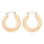 Wholesale twisted Metal Hoop Earrings D