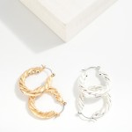 Wholesale twisted Metal Hoop Earrings D