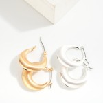 Wholesale tapered Metal Hoop Earrings D