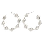 Wholesale metal Hoop Earrings Metal Bead Stations D
