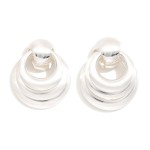 Wholesale metal Door Knocker Layered Hoop Post Drop Earrings L