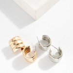 Wholesale metal Chunky Cuff Hoop Earrings D