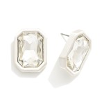Wholesale chunky Rhinestone Drop Earrings Metal Border L