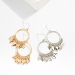 Wholesale metal Drop Hoop Earrings Metal Tassel Details L