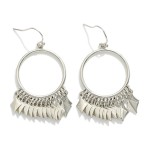 Wholesale metal Drop Hoop Earrings Metal Tassel Details L
