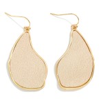 Wholesale cracked Vegan Leather Geometric Drop Earrings L