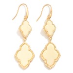 Wholesale linked Elongated Clover Drop Earrings L