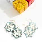 Wholesale glitter Snowflake Drop Earrings L