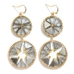 Wholesale linked Wire Wrapped Hoops Drop Earrings Translucent Triangle Beads Det