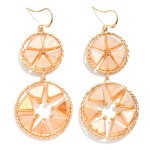 Wholesale linked Wire Wrapped Hoops Drop Earrings Translucent Triangle Beads Det