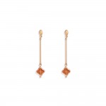 Wholesale metal Bar Post Drop Earrings Translucent Clover Dangle L