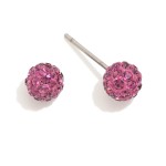 Wholesale rhinestone Studded Ball Stud Earrings L