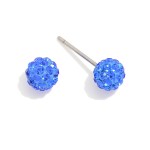 Wholesale rhinestone Studded Ball Stud Earrings L