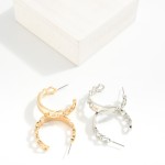 Wholesale metal Hoop Earrings Chain Link Detail D