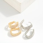 Wholesale pave Cubic Zirconia Hoop Earrings D