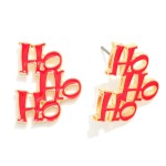 Wholesale enamel Ho Ho Ho Post Drop Earrings L