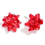 Wholesale metal Christmas Bow Stud Earrings L