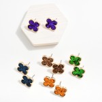 Wholesale glitter Clover Post Drop Earrings L