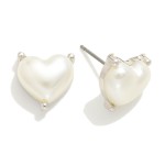 Wholesale puffy Heart Stud Earrings L