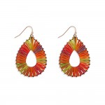 Wholesale string Wrapped Teardrop Drop Earrings L