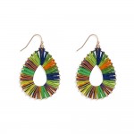 Wholesale string Wrapped Teardrop Drop Earrings L