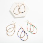 Wholesale beaded Teardrop Drop Earrings L