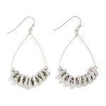 Wholesale metal Wire Teardrop Drop Earrings Metal Abstract Beaded Detail L