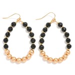 Wholesale beaded Teardrop Drop Earrings Faceted Beads Gold Tones L