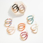 Wholesale beaded Teardrop Drop Earrings Faceted Beads Gold Tones L