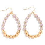 Wholesale beaded Teardrop Drop Earrings Faceted Beads Gold Tones L