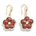 Wholesale hand Painted Ceramic Flower Drop Earrings L