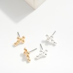 Wholesale metal Bead Cross Earrings L